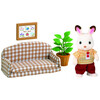 Sylvanian Families Chocolate Rabbit Father Set Settee 5013