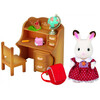 Sylvanian Families Chocolate Rabbit Sister Set Desk 5016