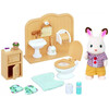 Sylvanian Families Chocolate Rabbit Brother Set Washroom 5015