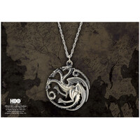 Noble Collection Game of Thrones Pendant & Necklace Targaryen Sigil (Sterling Silver) Nob0064