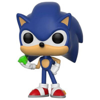 Funko Pop! Games: Sonic the Hedgehog - Sonic With Emerald #284 Vinyl Figure