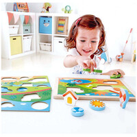 Hape  Sunny Valley Puzzle 3 in 1 E1601