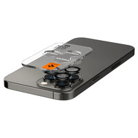 Spigen Glass EZ Fit Optik Pro 2 Pack, black - iPhone 15 Pro/15 Pro Max/14 Pro/14 Pro Max AGL05205