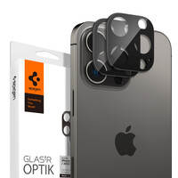 Spigen Glass Optik 2 Pack, black - iPhone 15 Pro/15 Pro Max/14 Pro/14 Pro Max AGL05273