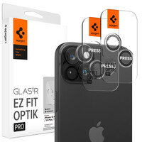 Spigen Glass tR EZ Fit Optik Pro 2 Pack, crystal clear - iPhone 15 Pro/15 Pro Max/14 Pro/14 Pro Max AGL06914