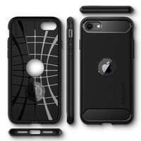 Spigen Rugged Armor, black - iPhone SE (2022/2020) ACS00944