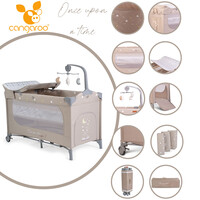 Cangaroo Once Upon A Time L3 Παρκοκρέβατο 2 Επιπέδων Με Αλλαξιέρα & Στρώμα Μπεζ 125X62cm 108444