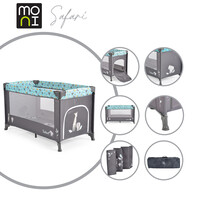 Moni Safari Παρκοκρέβατο Grey-Turquoise 125X65cm 109223