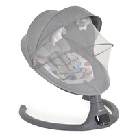 Cangaroo Ηλεκτρικό Relax Μωρού Iswing Dark Grey Με Μουσική Για Παιδί Έως 9Kg 107885