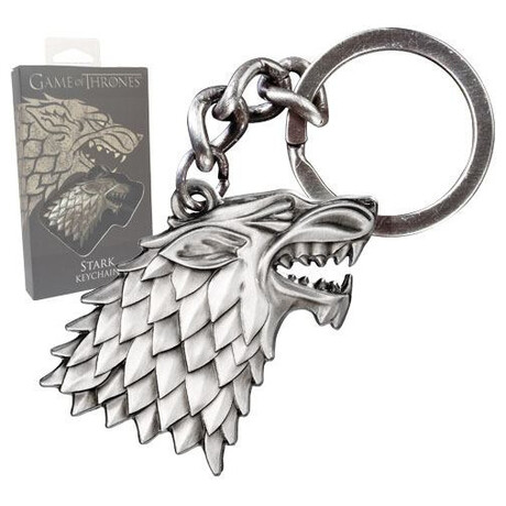 Noble Collection Game of Thrones Metal Keychain Stark Sigil Nob0084