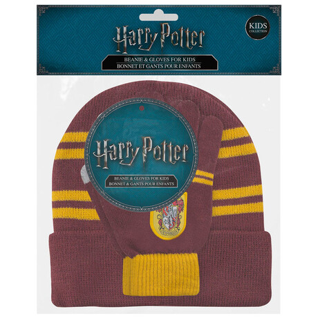 Cinereplicas Harry Potter Gryffindor set Beani + Gloves for Kids