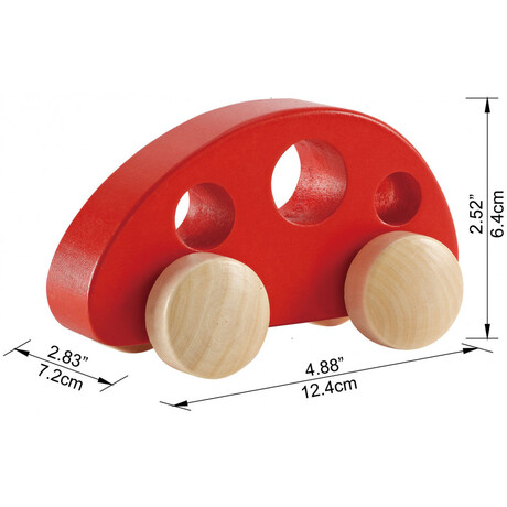 Hape  Mini Van, Red E0052