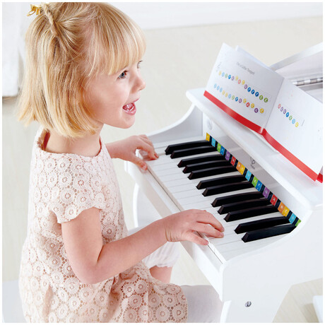 Hape  Deluxe White Grand Piano E0338