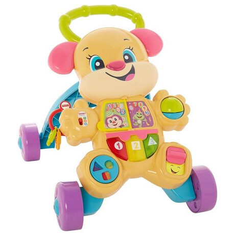 Mattel Fisher Price Παίζω και Μαθαίνω - Εκπαιδευτική Στράτα - Ροζ Σκυλάκι (FTC68)