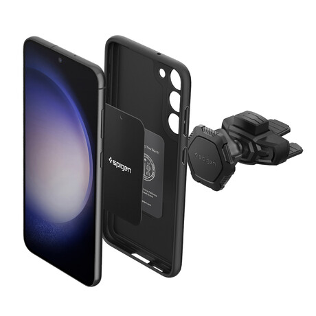 Spigen Car Mount Holder QS24, black (CD Slot/Magnetic/Universal Compatibility) 000CG21944