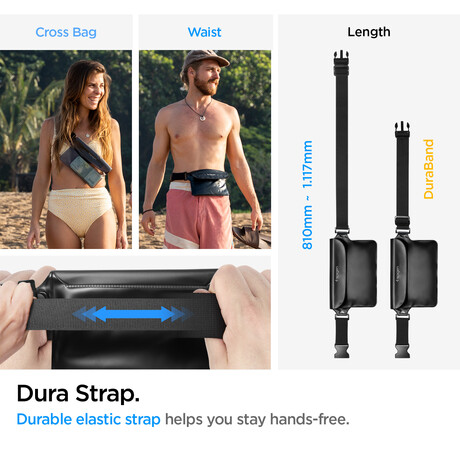 Spigen Aqua Shield WaterProof Waist Bag A620 1 Pack, black AMP04532