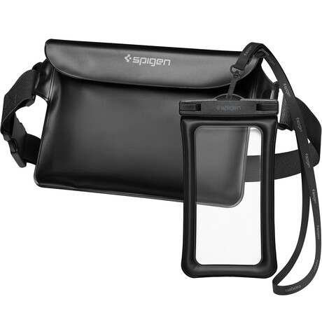 Spigen Aqua Shield WaterProof Floating Case + WaterProof Waist Bag A621 Set, black AMP04533