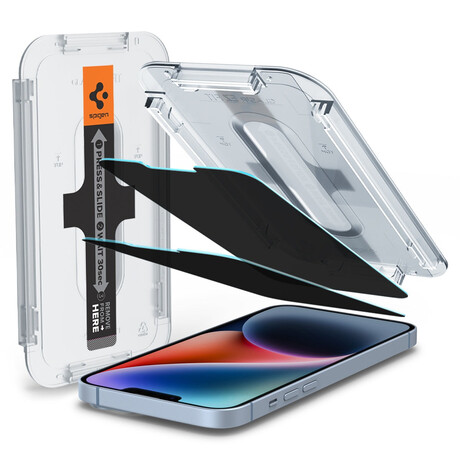 Spigen Glass tR EZ Fit Transparency Sensor Open Privacy 2 Pack - iPhone 14/13 Pro/13 AGL03388