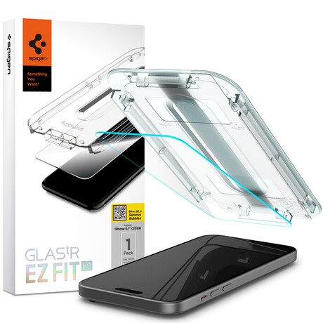 Spigen Glass tR EZ Fit HD 1 Pack, transparency - iPhone 15 AGL06907