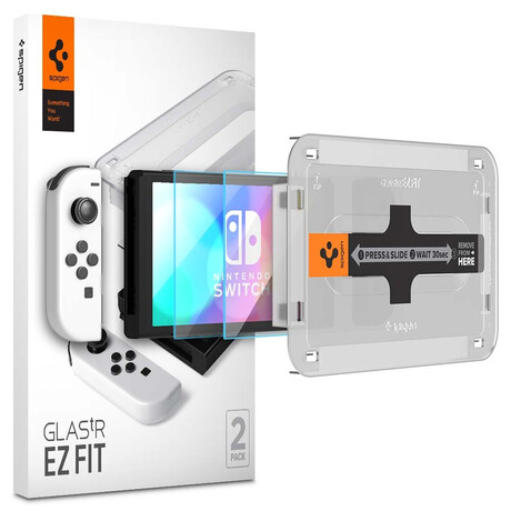 Spigen Glass tR EZ Fit 2 Pack - Nintendo Switch OLED AGL03829