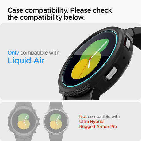 Spigen Glass EZ Fit 2 Pack - Samsung Galaxy Watch5/4 44mm AGL05339