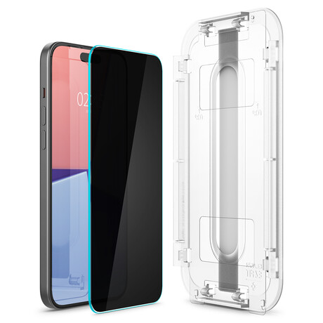 Spigen Glass tR EZ Fit (Privacy) 2 Pack, transparency - iPhone 15 Plus AGL06885