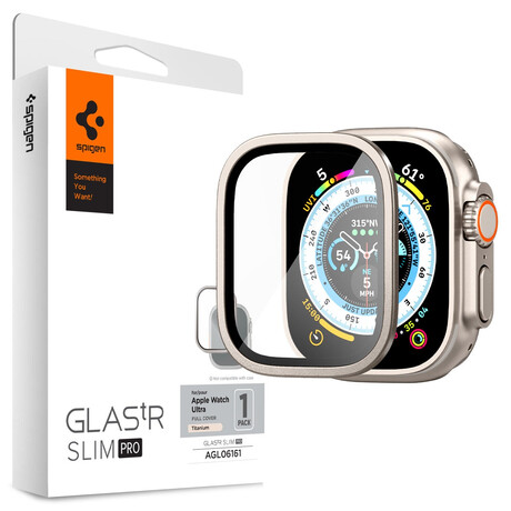 Spigen Glass tR Slim Pro 1 Pack, titanium - Apple Watch Ultra 2/Ultra 49mm AGL06161