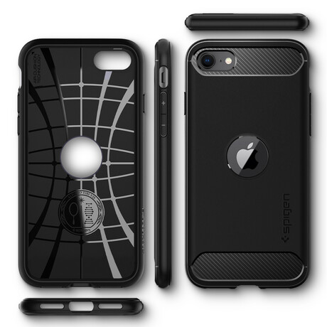 Spigen Rugged Armor, black - iPhone SE (2022/2020) ACS00944