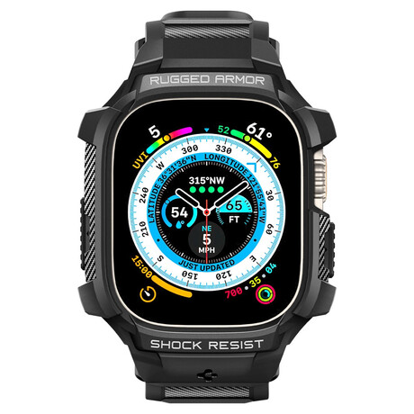 Spigen Rugged Armor Pro, black - Apple Watch Ultra 2/Ultra 49mm ACS05460