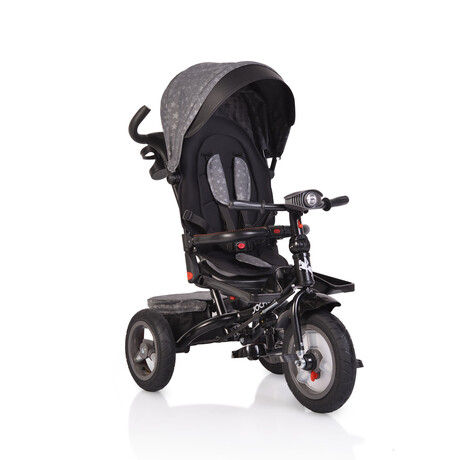 Byox Παιδικό Τρίκυκλο Ποδήλατο Με Air Wheels, Αποθηκευτικό Χώρο, Σκίαστρο & Χειρολαβή Γονέα Jockey Για 1-5 Ετών Γκρι 107021