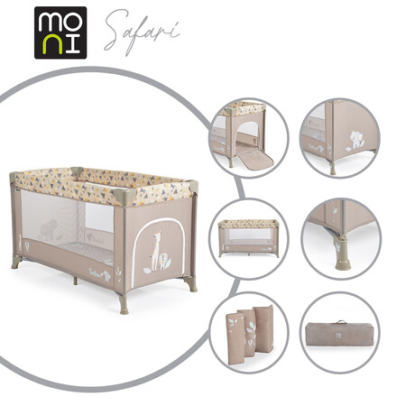 Moni Safari Παρκοκρέβατο Μπεζ 125X65cm 109231