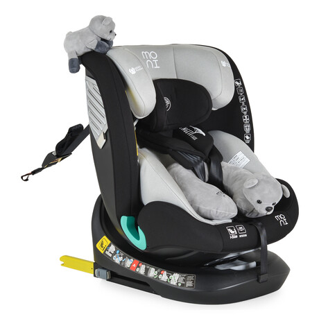 Moni Serengeti Καθισματάκι Αυτοκινήτου I-Size 0-36 Kg Με Isofix Light Grey 111038