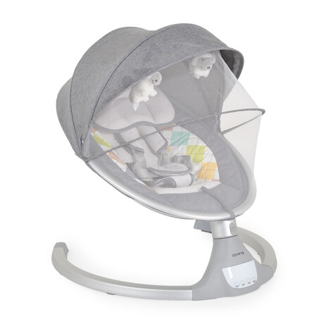 Cangaroo Ηλεκτρικό Relax Μωρού Iswing Light Grey Με Μουσική Για Παιδί Έως 9Kg 107884