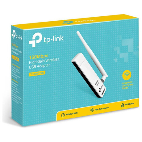 Tp-link 150mbps Ασύρματο Usb Adapter Υψηλής Απολαβής Tl-wn722n, Ver. 3.0 Tl-wn722n